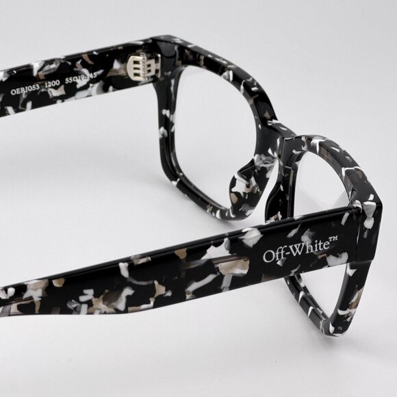 Off-White STYLE 53 Women Eyeglasses – Havana Black Square Frame | Model OERJ053 - Picture 8 of 11